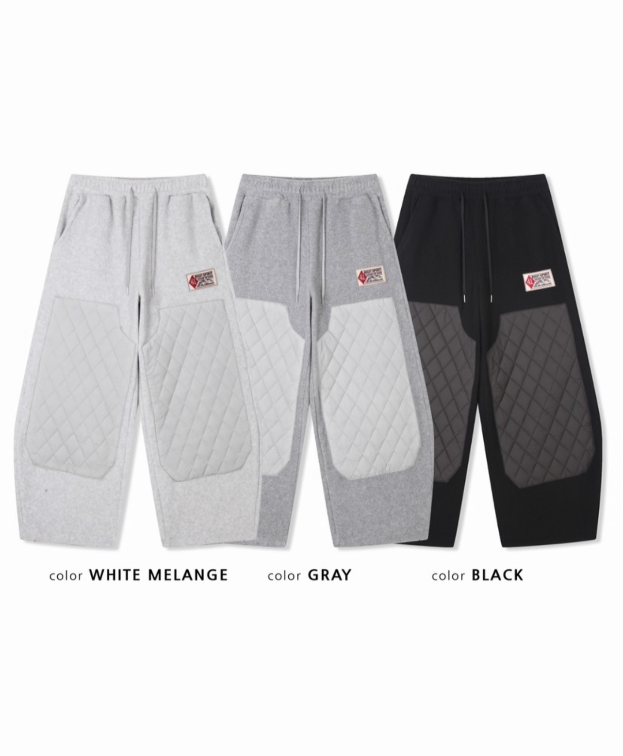 [ unisex ] 毛茸茸拼布褲