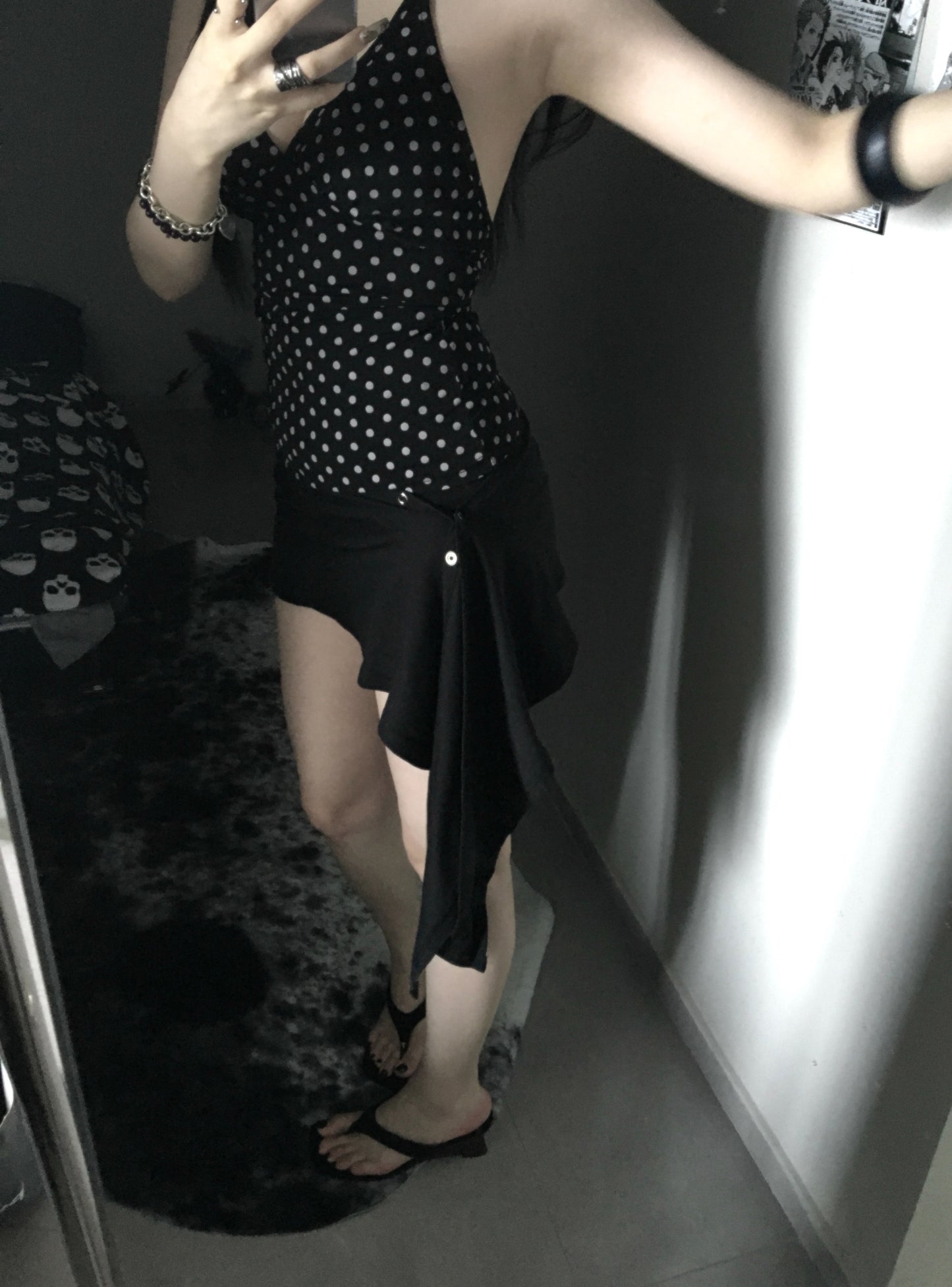 ‘Loved’ dot dot halter top