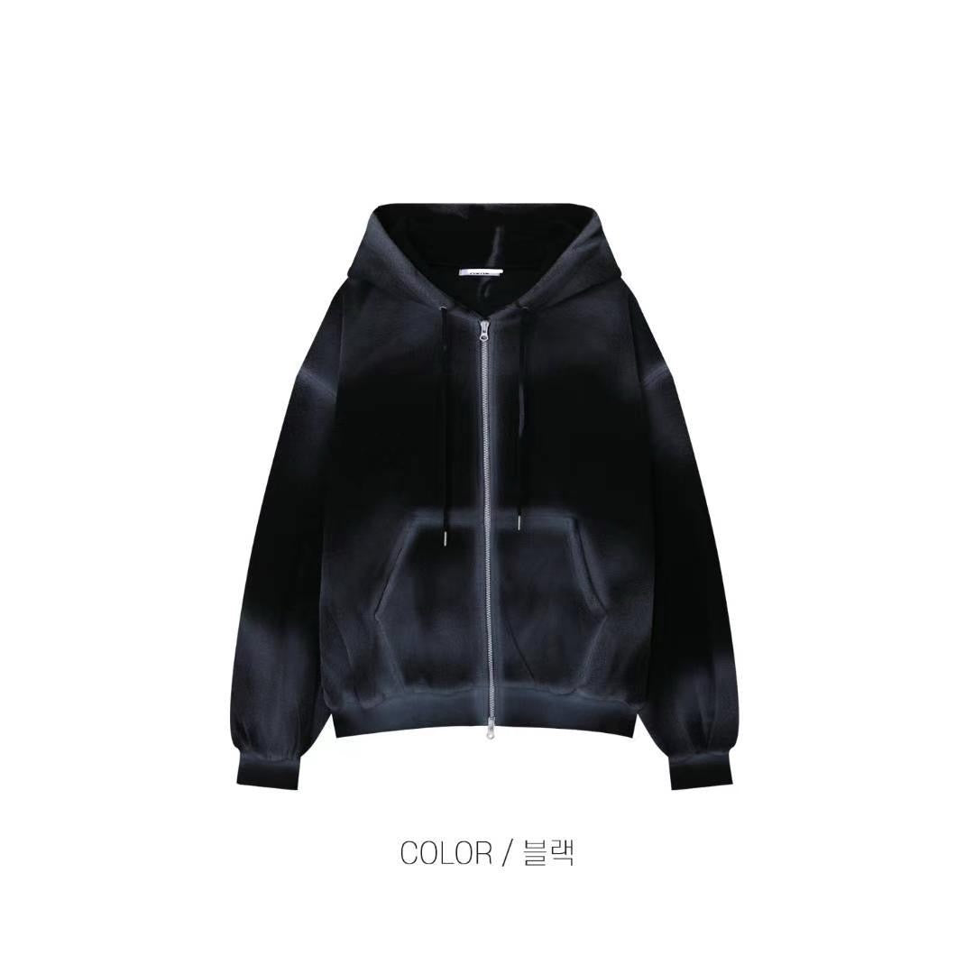 [unisex] 雲朵渲染漸變拉鍊hoodie