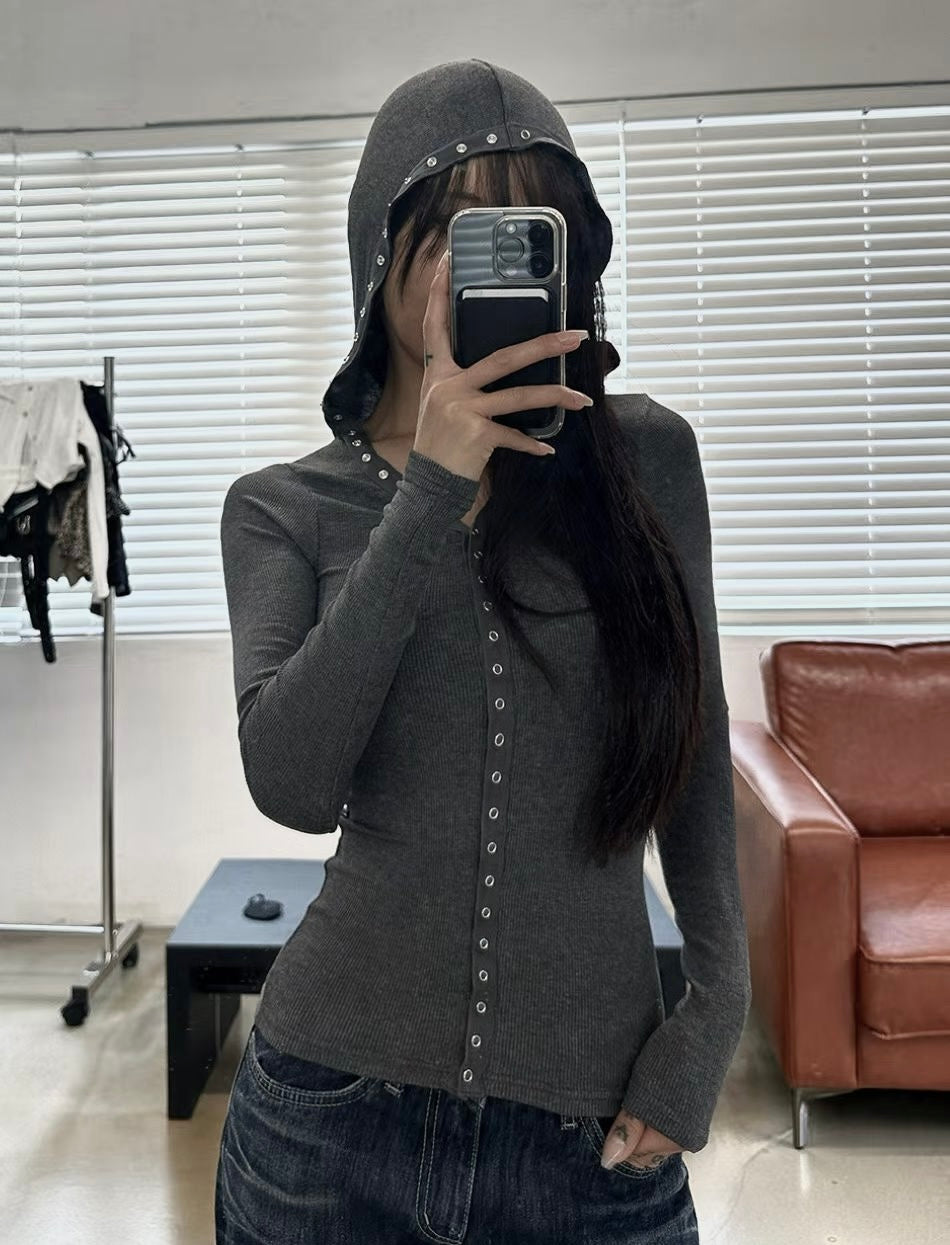 ‘Still monster’ button long sleeve
