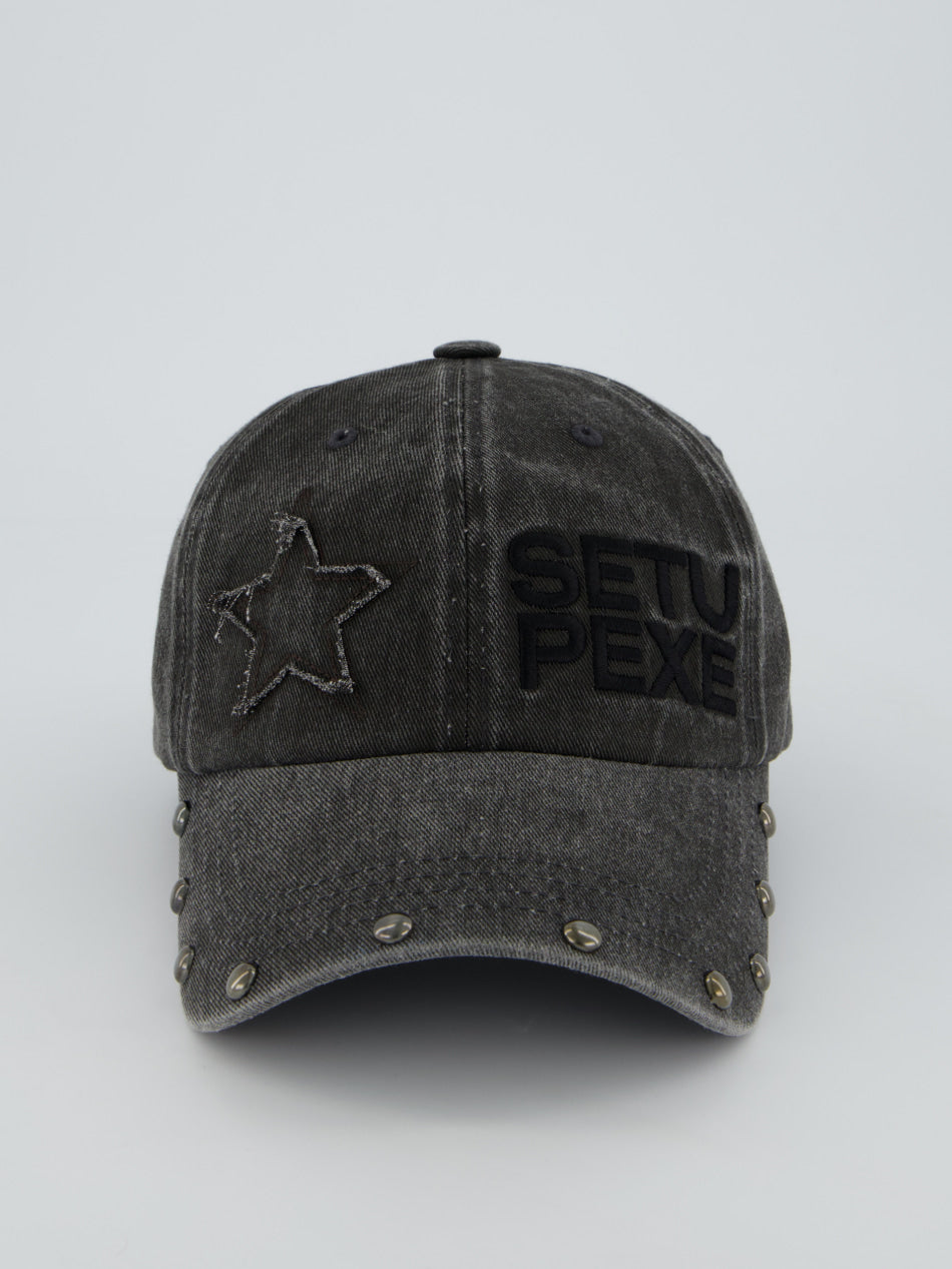 [ SETUPEXE ] STUDDED LOGO BALL CAP