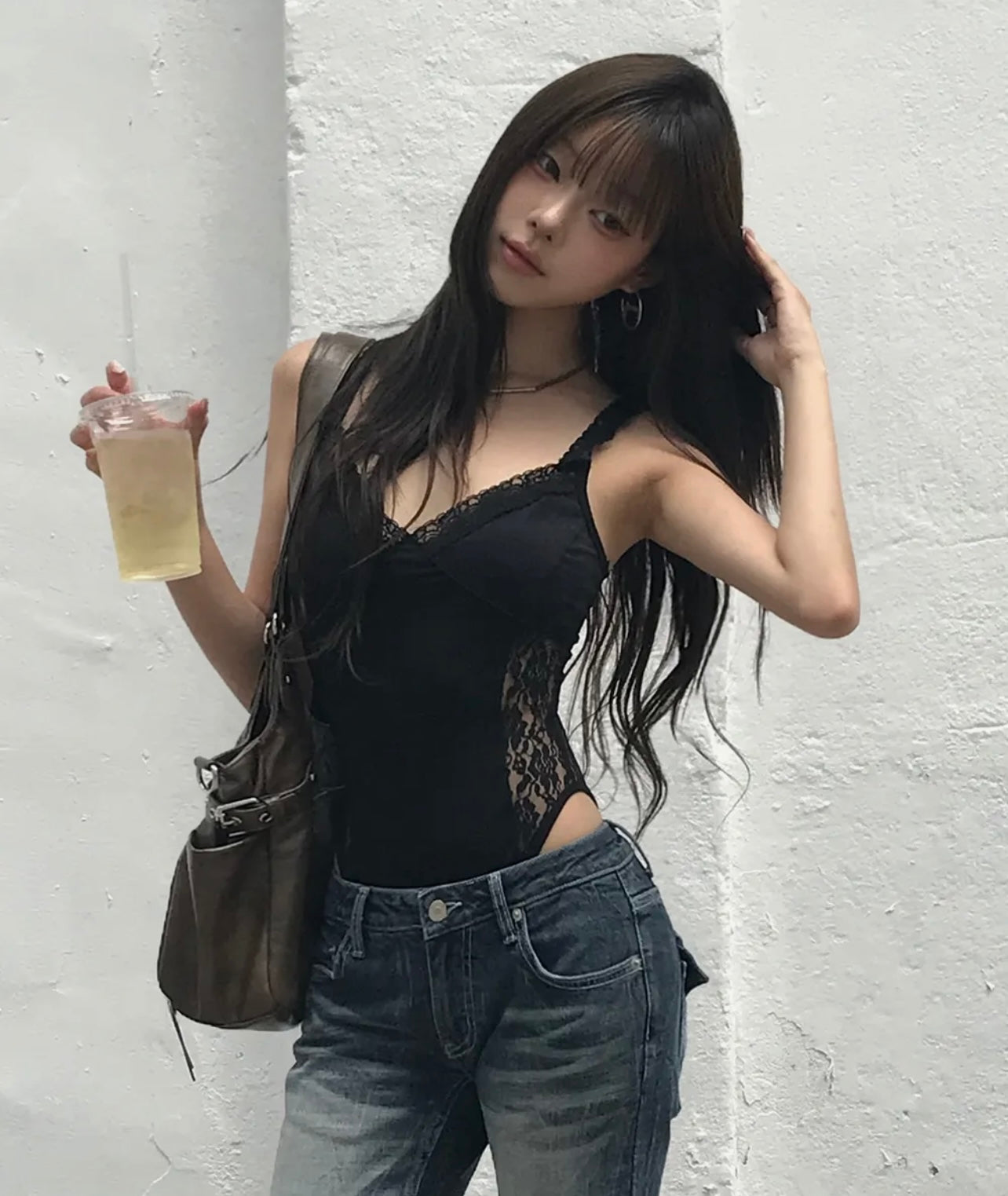 [ EYEER ] Lace Bustier Bodysuit