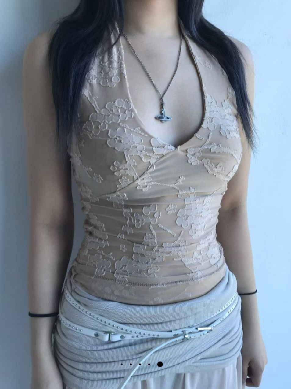 ‘Can we talk’ halter top