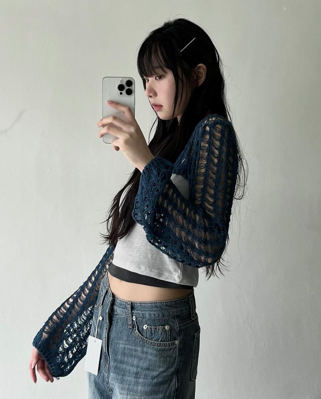 Net knit bolero
