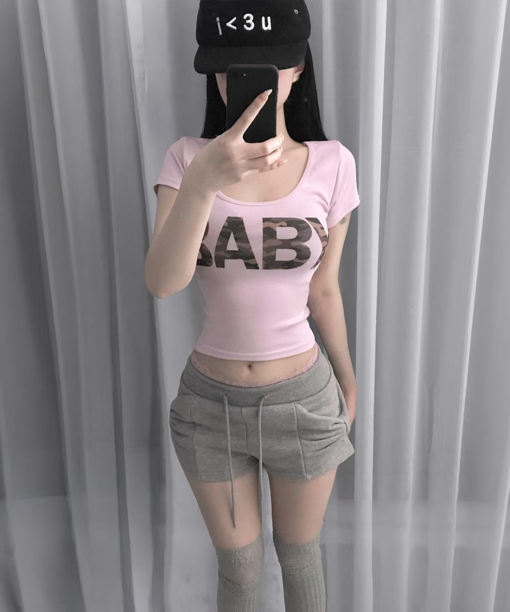 Camo baby tee