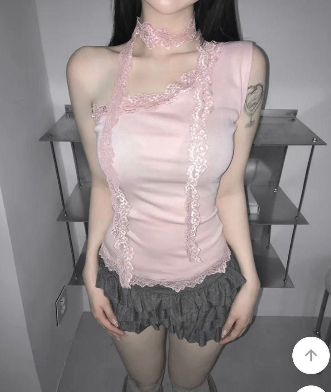 [ ASA同款❤︎ ]
‘SUGAR HONEY ICE TEA’ top
with lace muffler