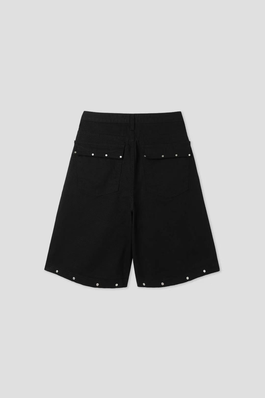 Jorts with rivets