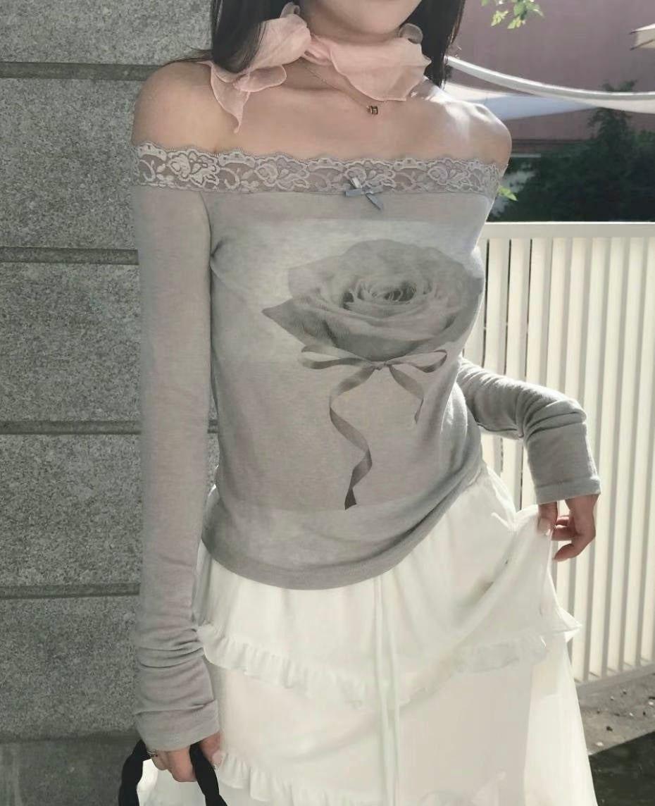 Rosie lace off shoulder top