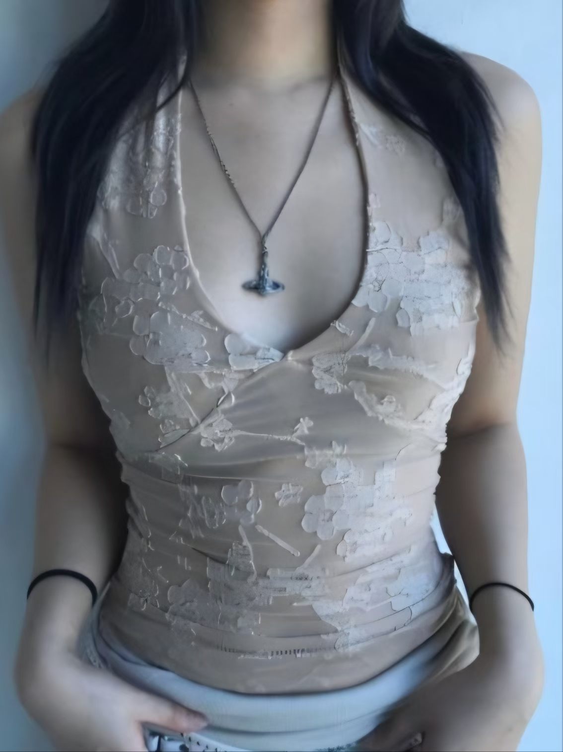 ‘Can we talk’ halter top