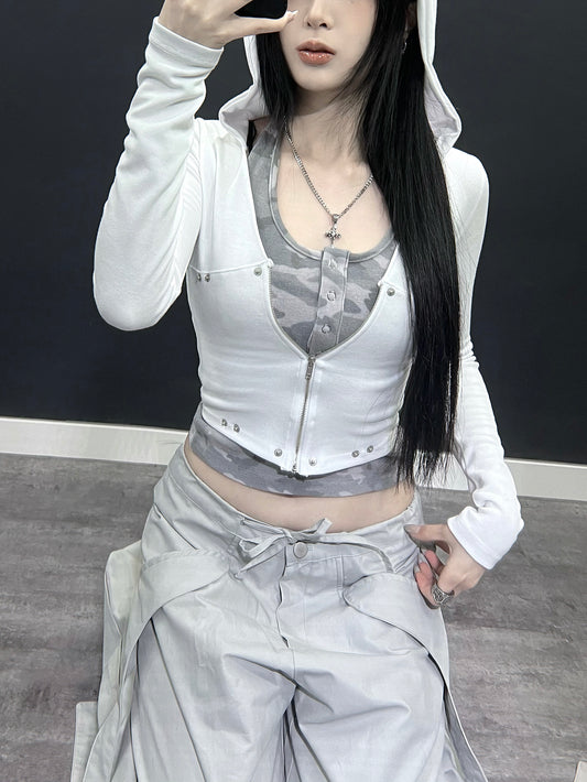 [超顯腰線!!] Mia hoodie zip up