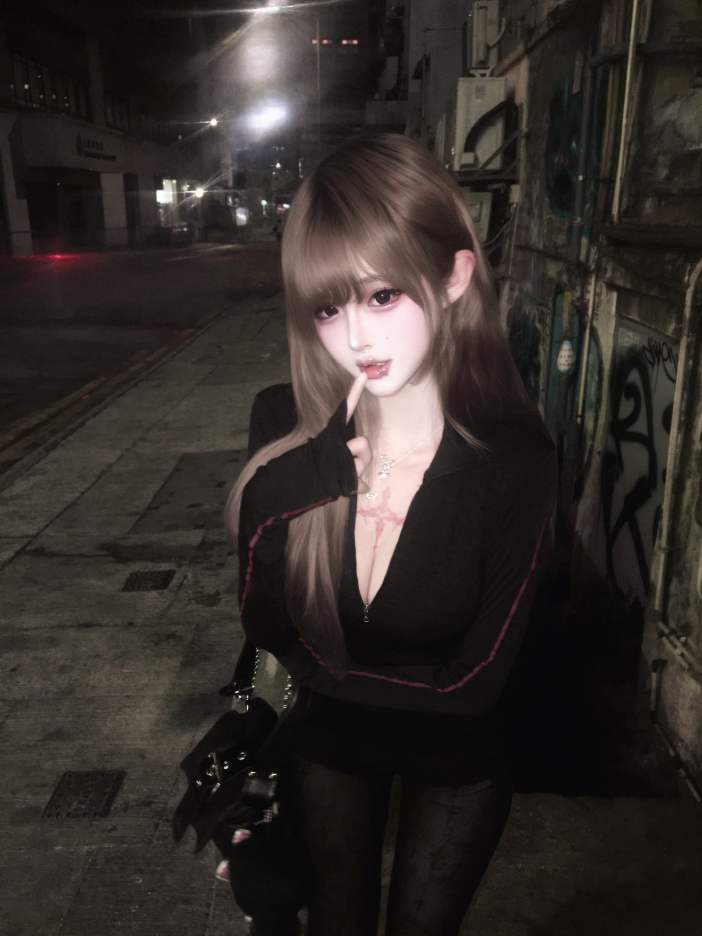 ‘BABE’ zip up top