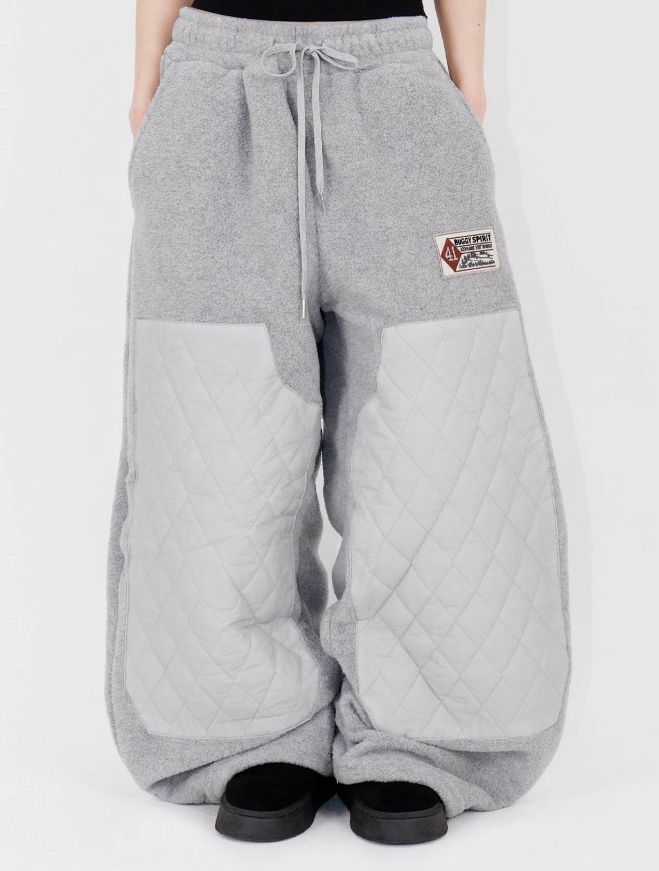 [ unisex ] 毛茸茸拼布褲