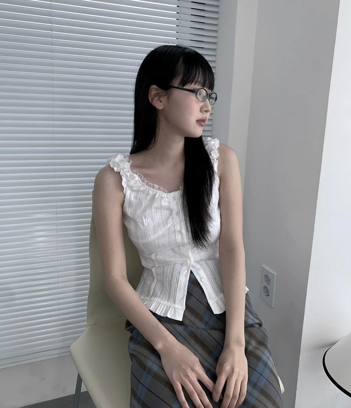 2way ruffle tank