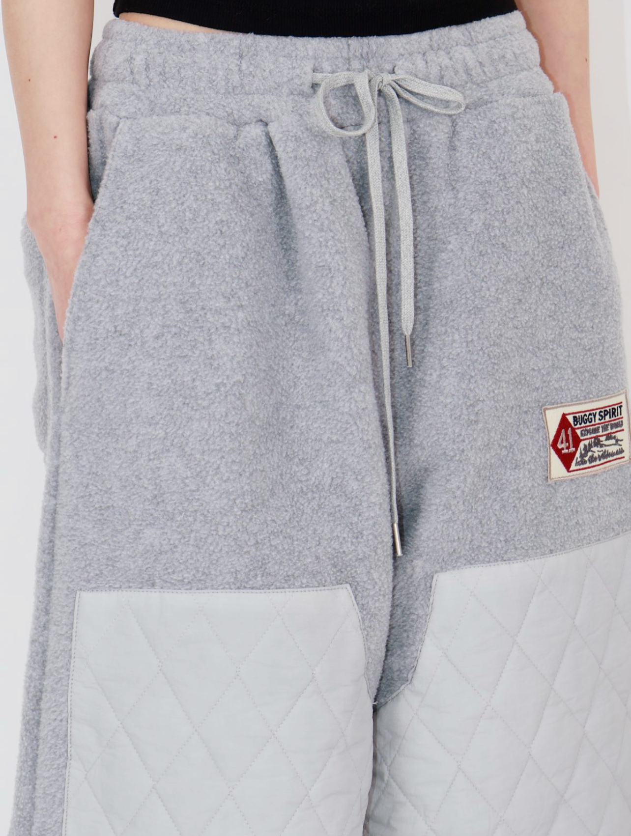 [ unisex ] 毛茸茸拼布褲