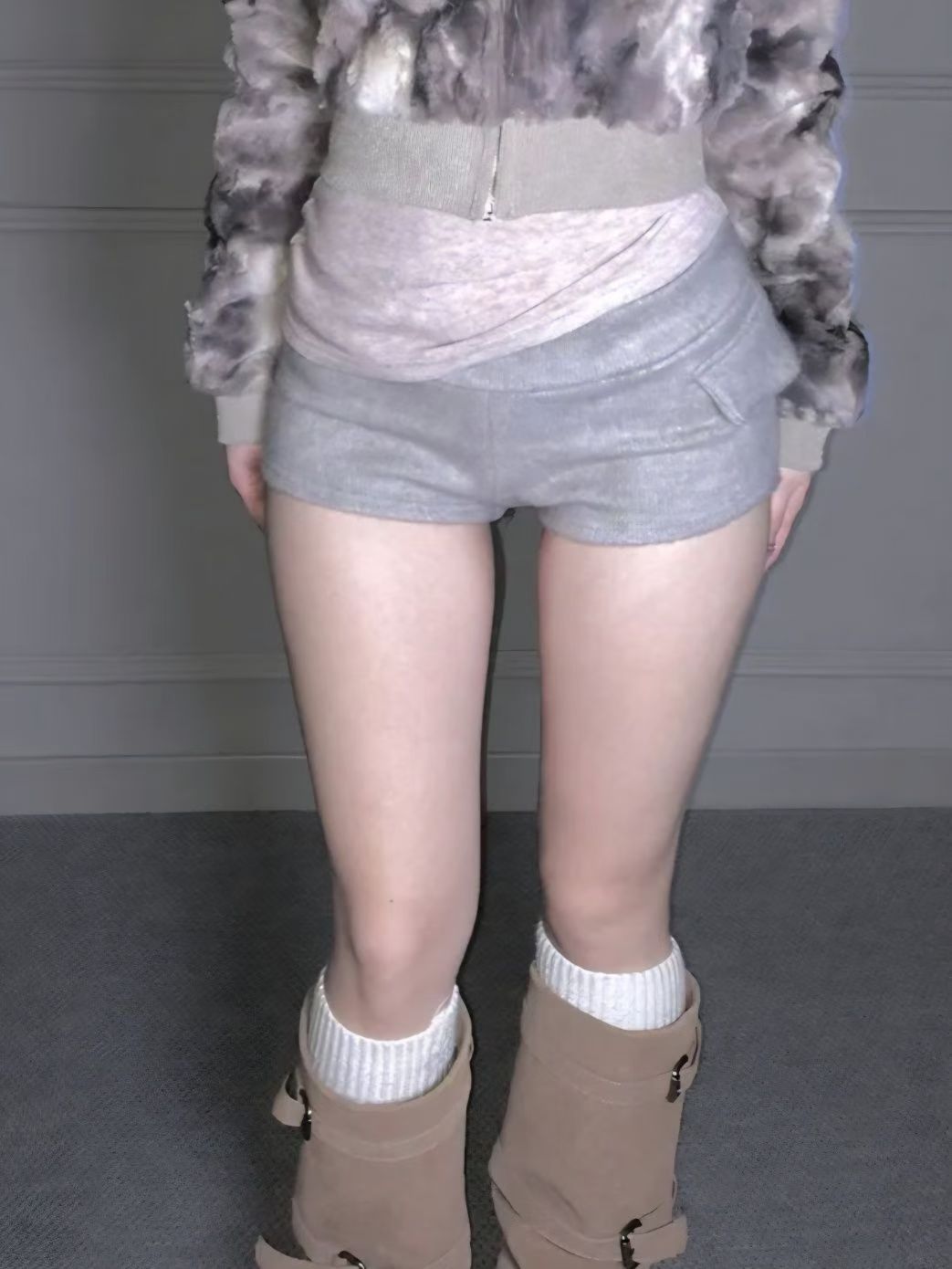 ‘NOBODY’S GIRL’ fur shorts