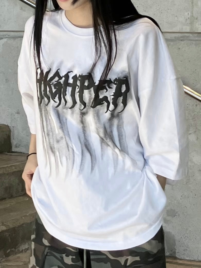 [unisex] 重磅火焰圖案tee