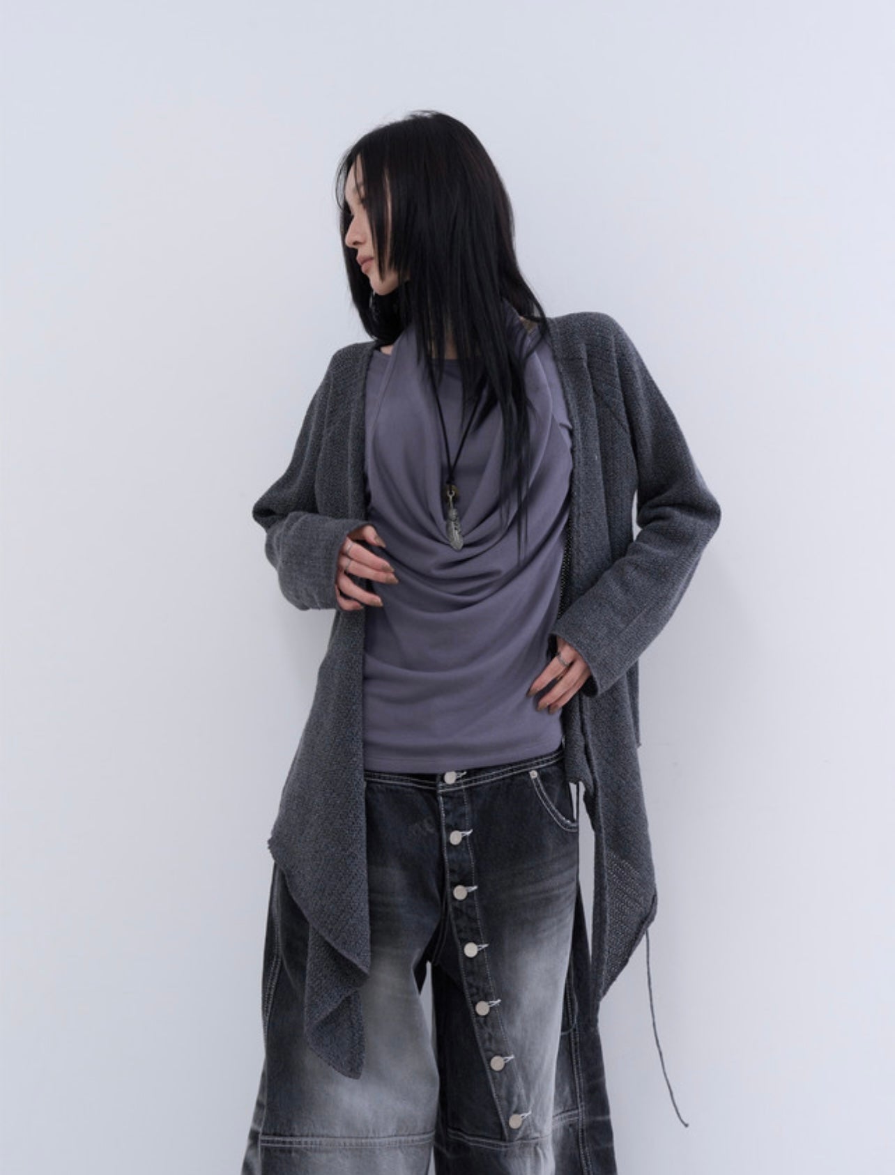 ‘Midnight’ knitted cardigan
