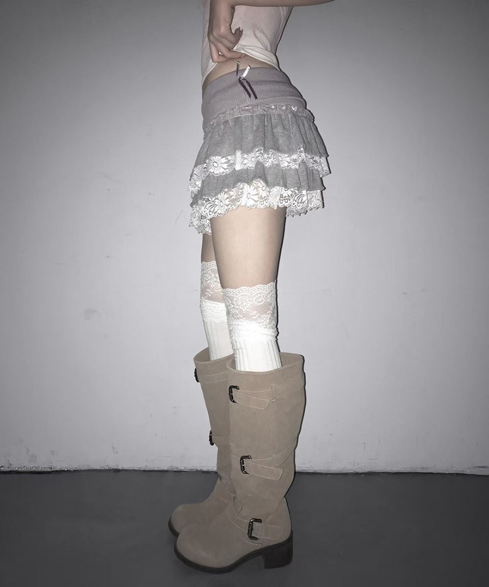 ‘Vanilla days’ lace cake skorts