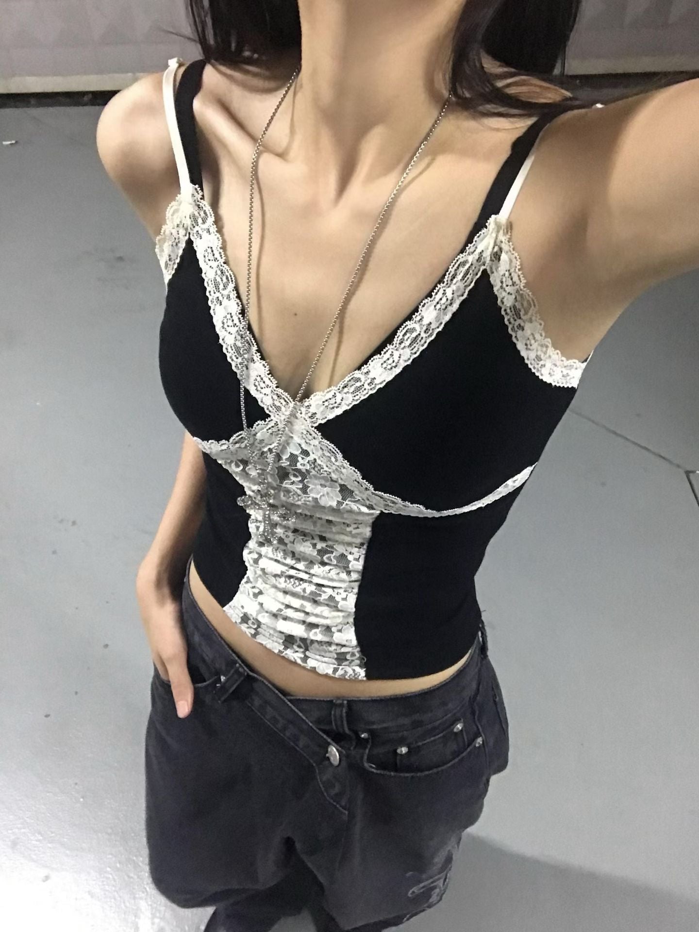 ‘Tiramisu’ lace cami top