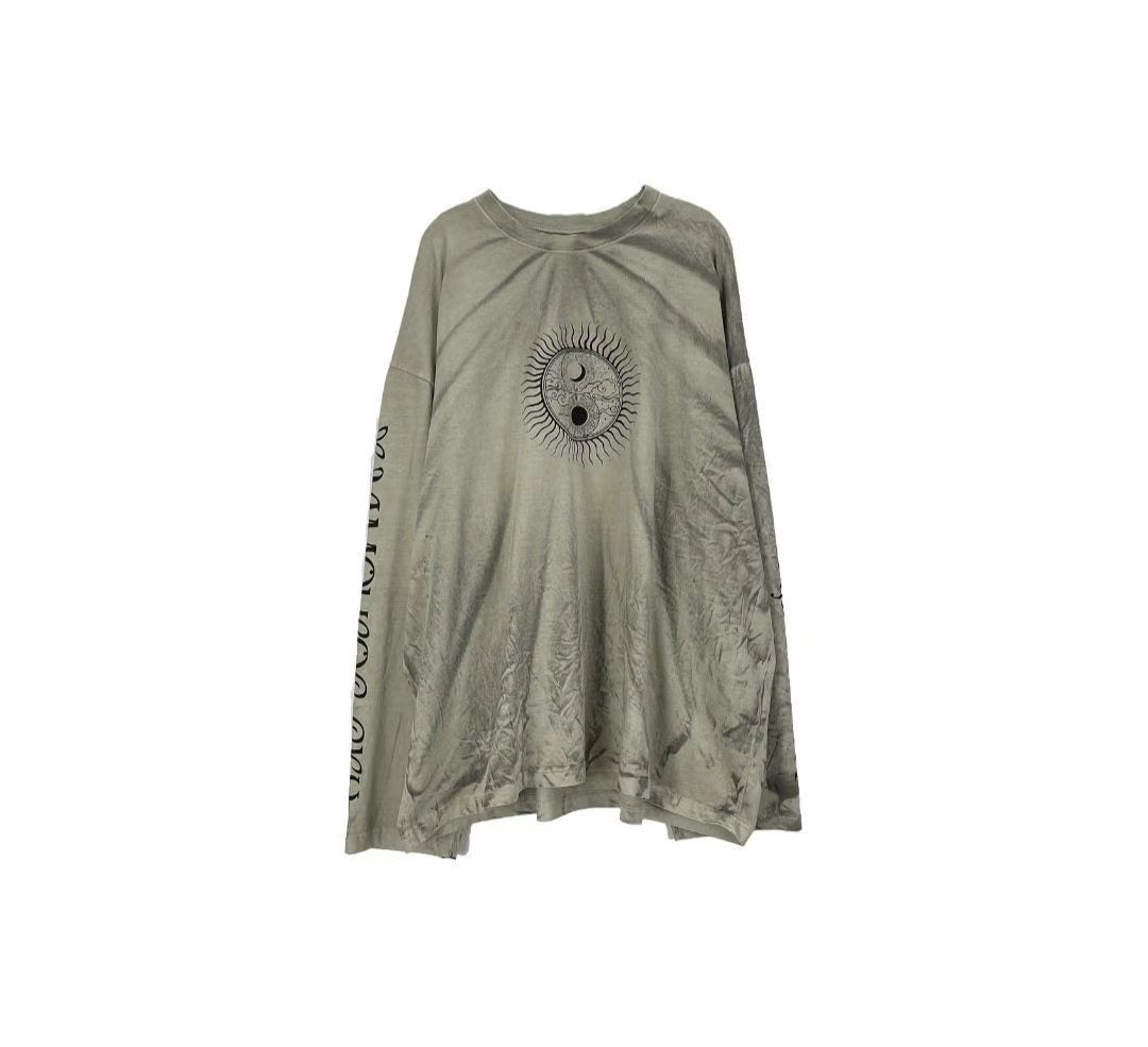 Sun n moon print long sleeve