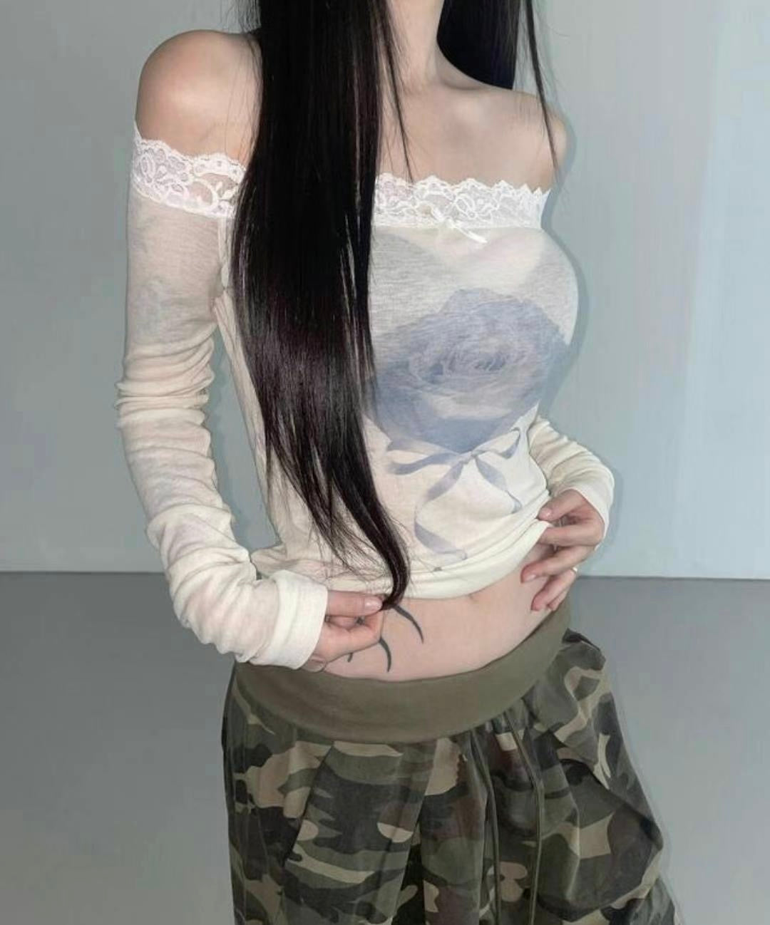 Rosie lace off shoulder top