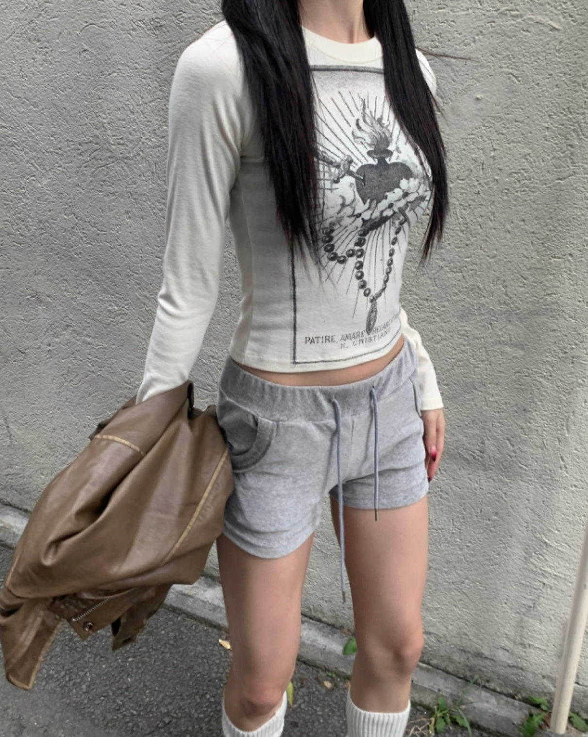 Sword & Heart print long sleeve