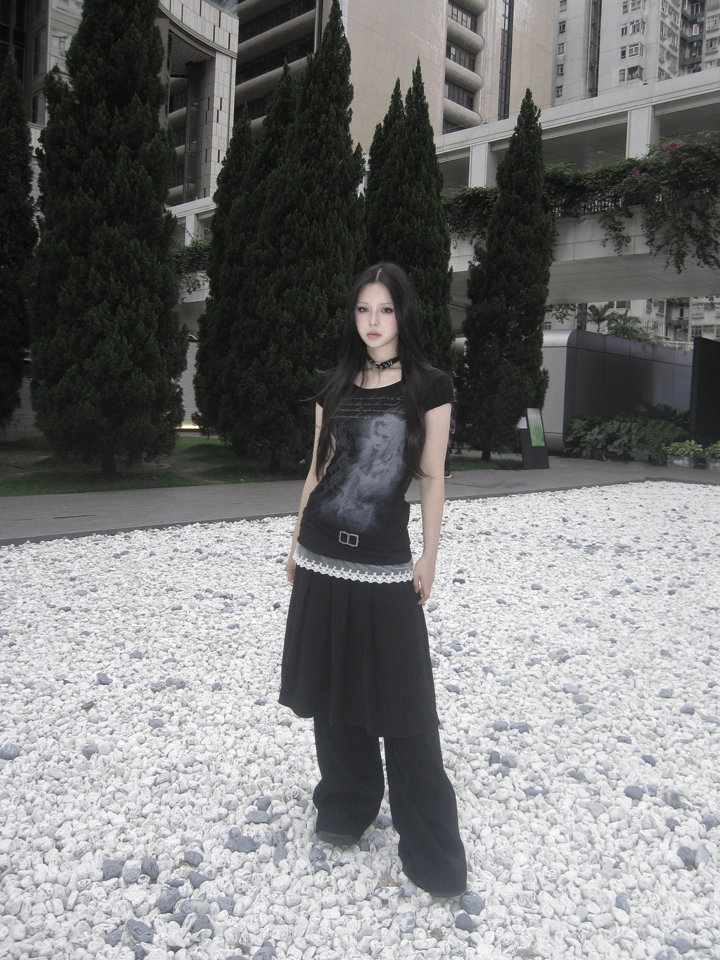 Heaven lace layer tee