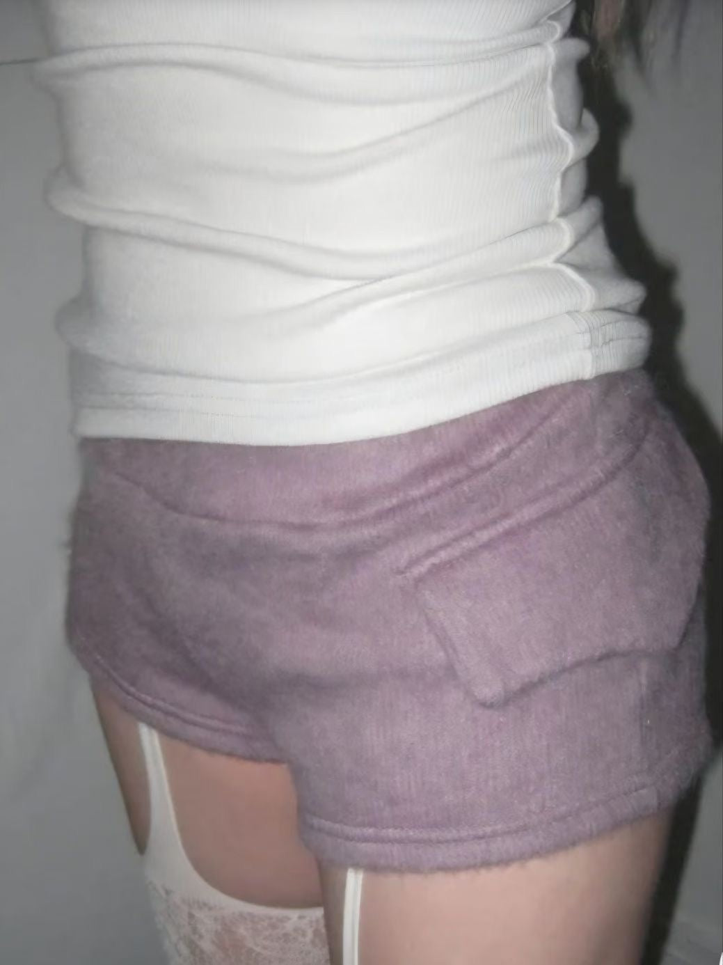 ‘NOBODY’S GIRL’ fur shorts