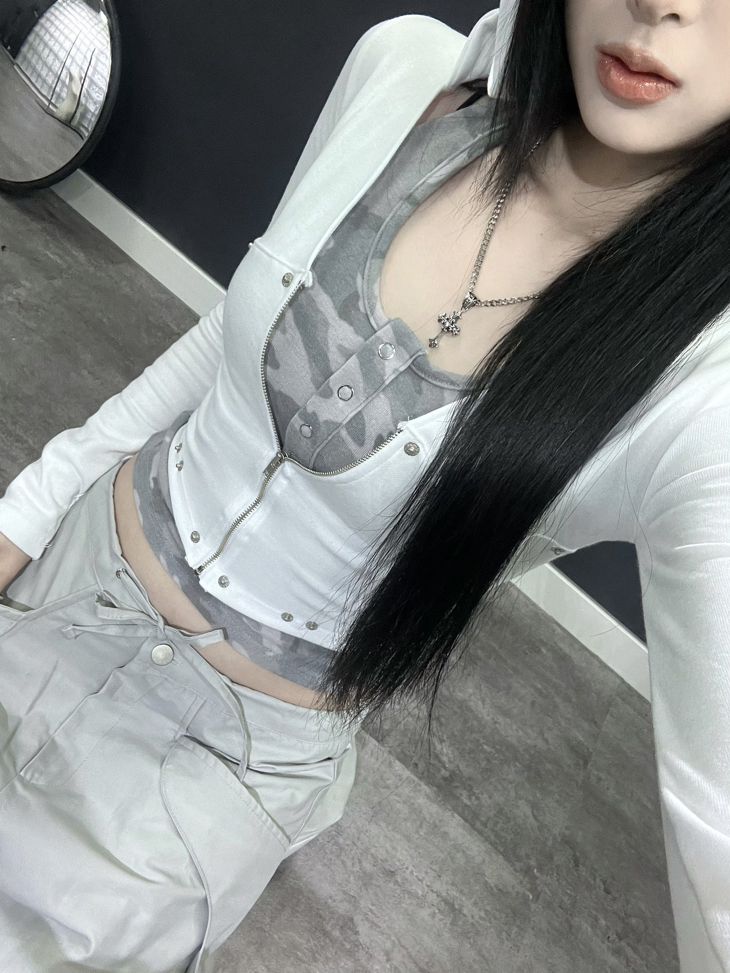 [超顯腰線!!] Mia hoodie zip up