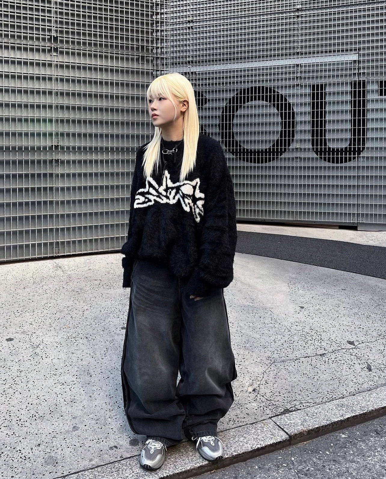 [unisex] Oversized faux fur sweatshirt
