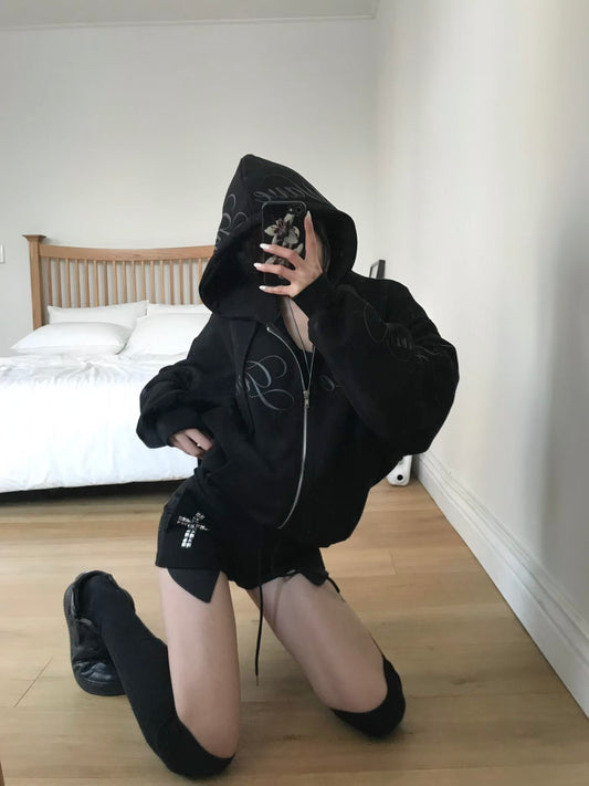 ‘Second emotion’ hoodie zipup
