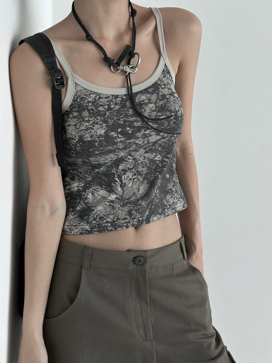 Ink tie dye tank top