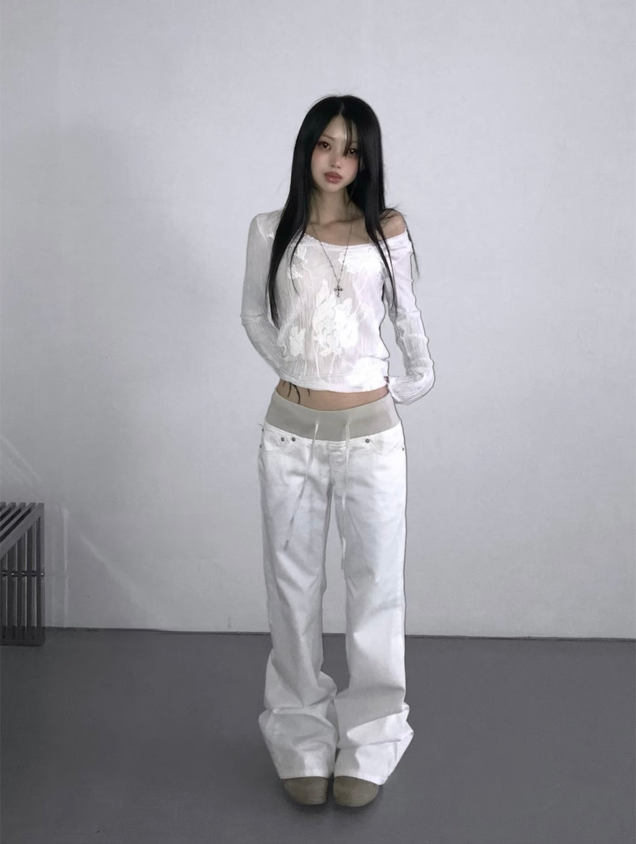 店主自留♡ ‘Want me’ bell-bottom pants