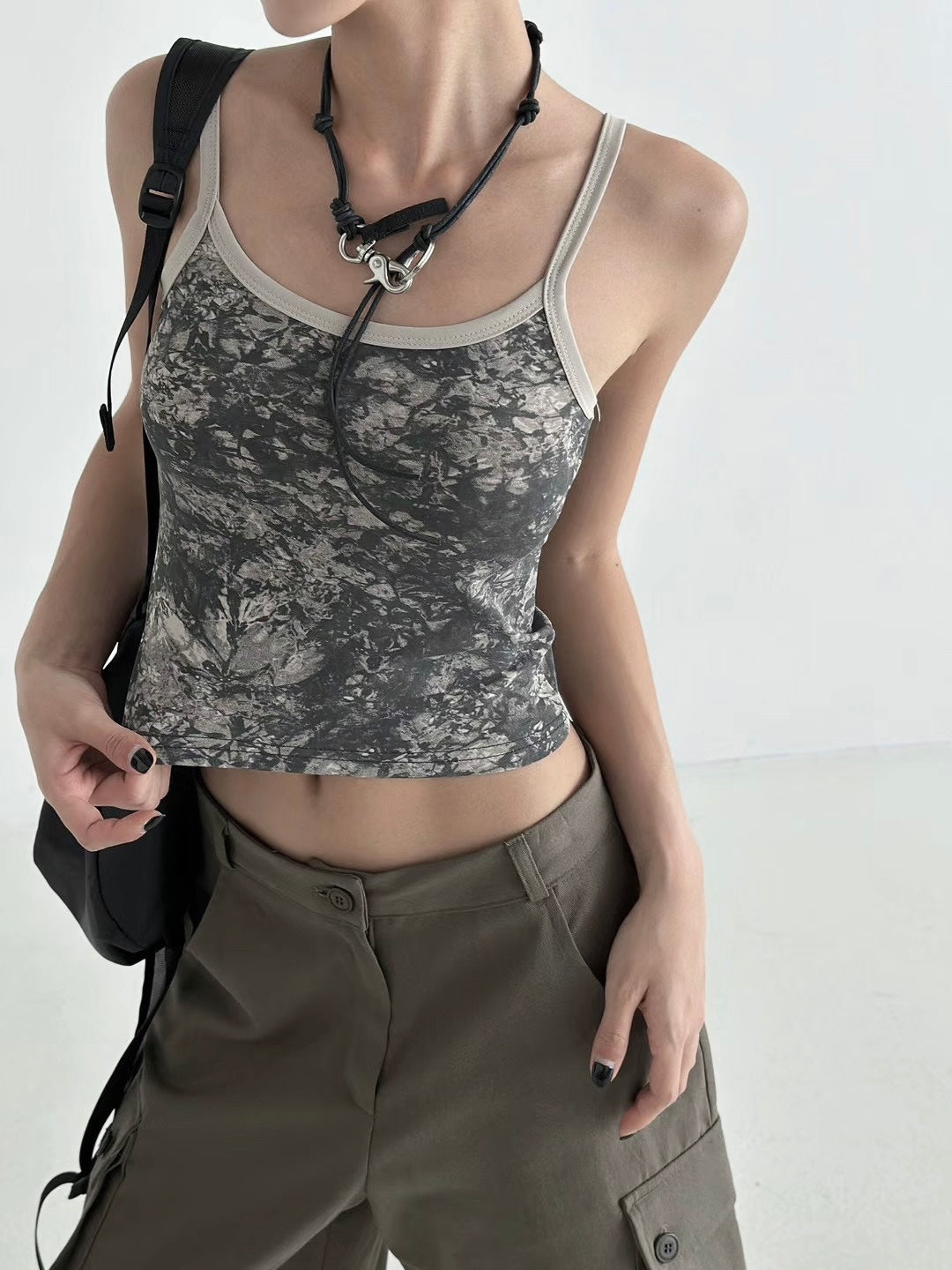 Ink tie dye tank top