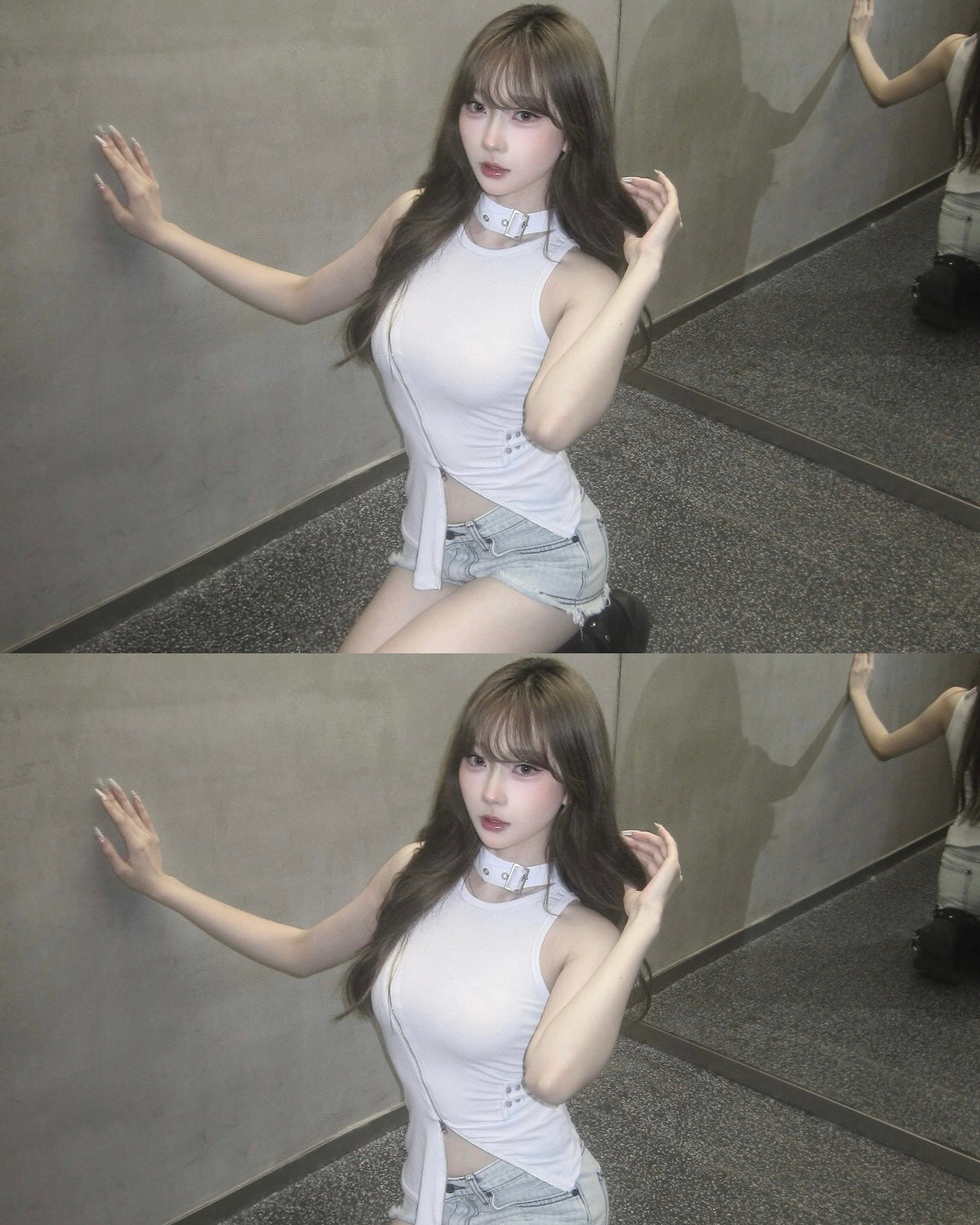 ‘EXTRA’ tank top with choker