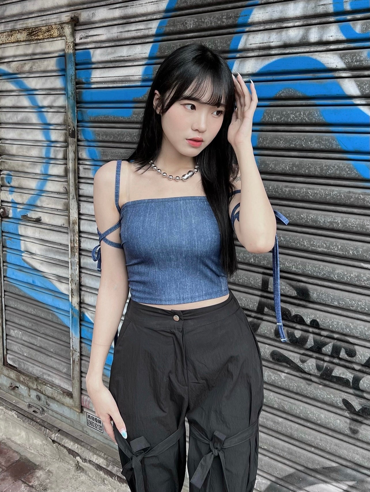 Bella ribbon tube top