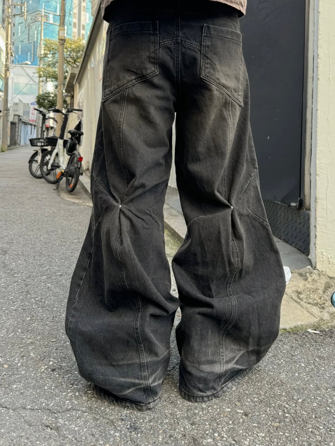Noir bootcut flared denim