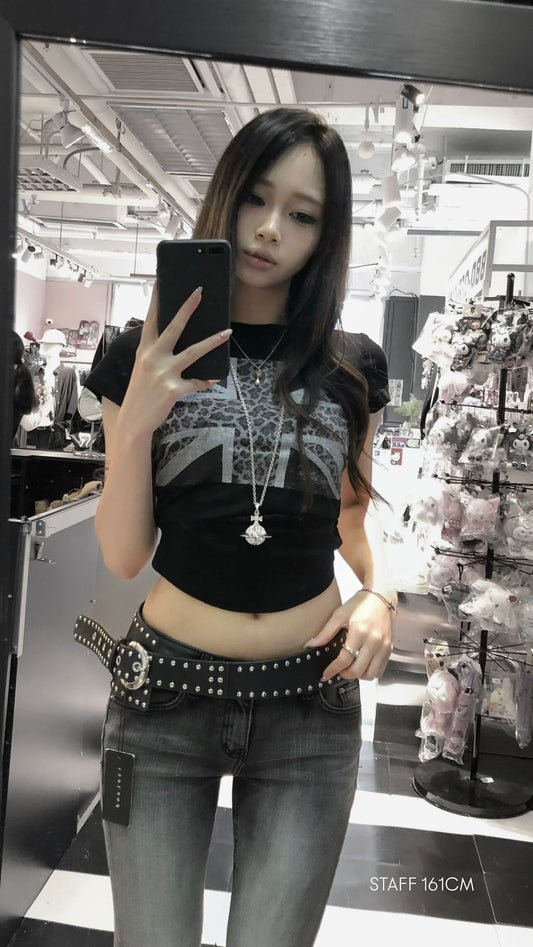 Leopard uk flag tee