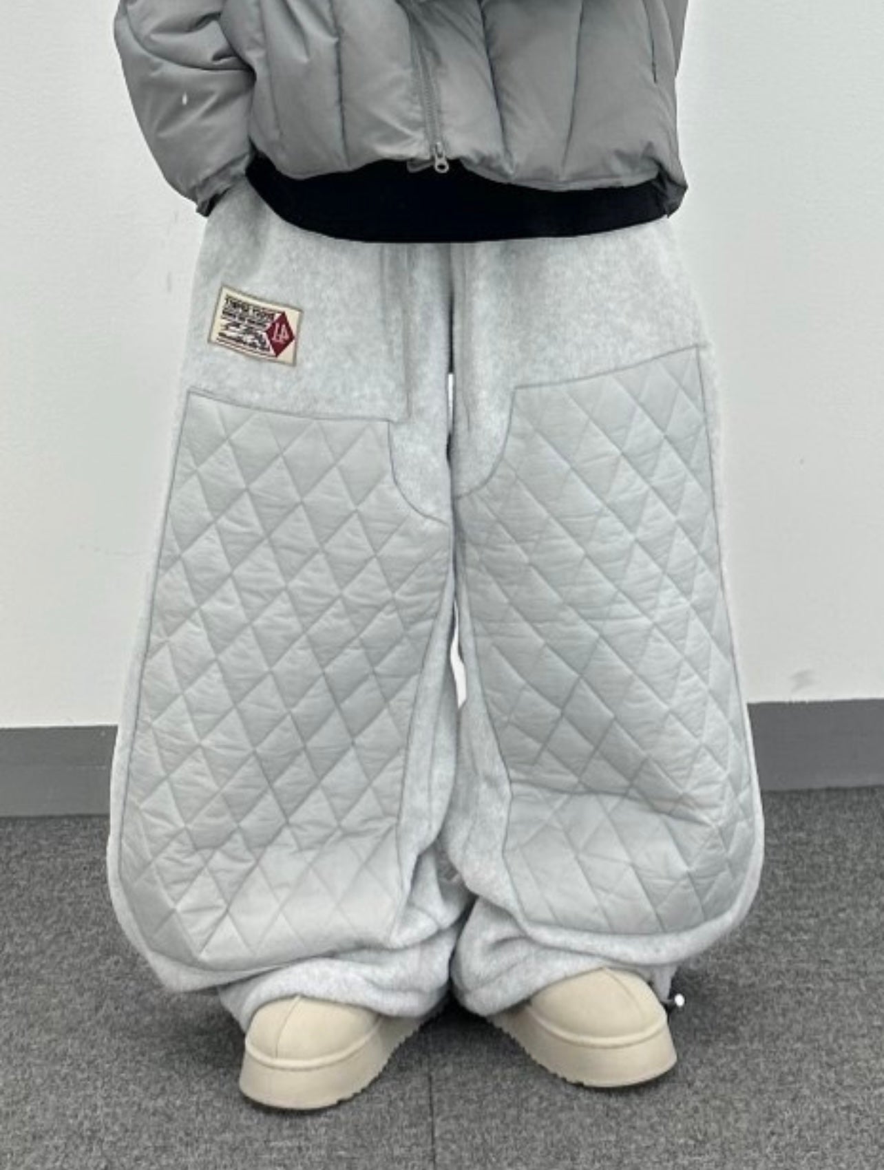 [ unisex ] 毛茸茸拼布褲
