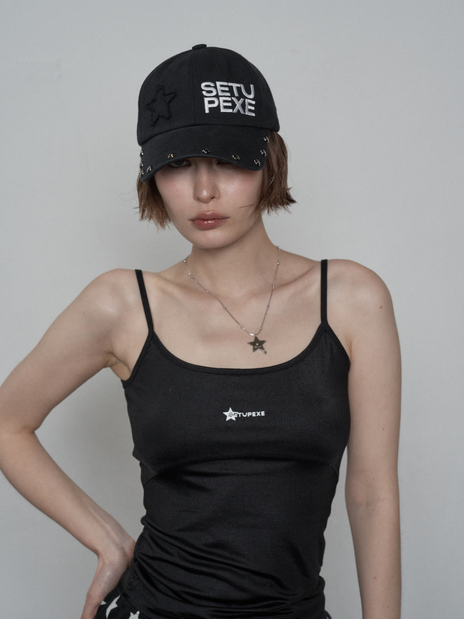 [ SETUPEXE ] STUDDED LOGO BALL CAP
