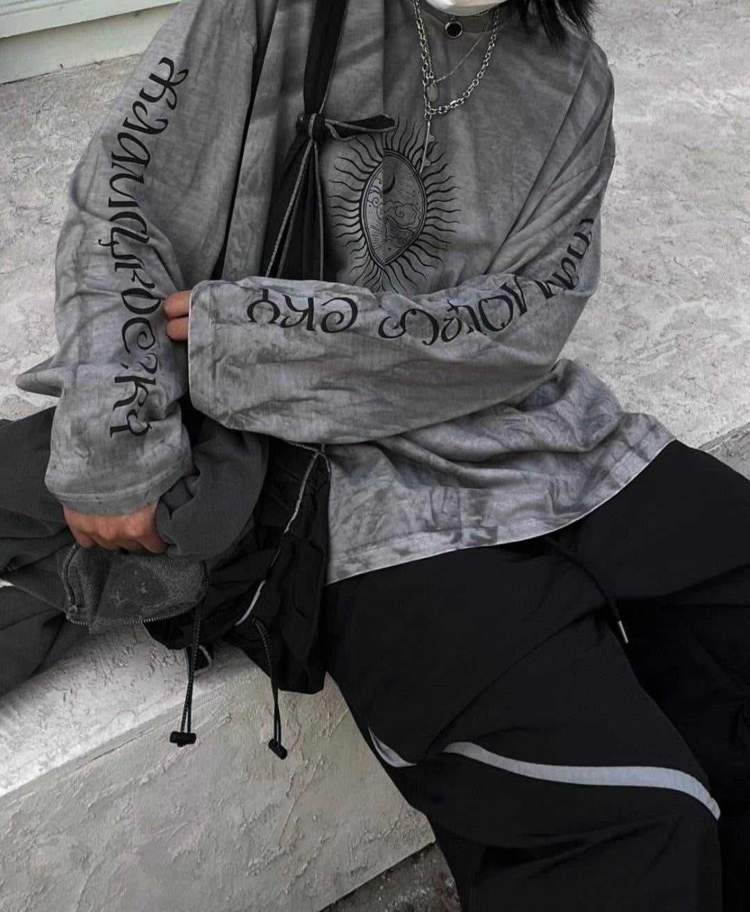Sun n moon print long sleeve