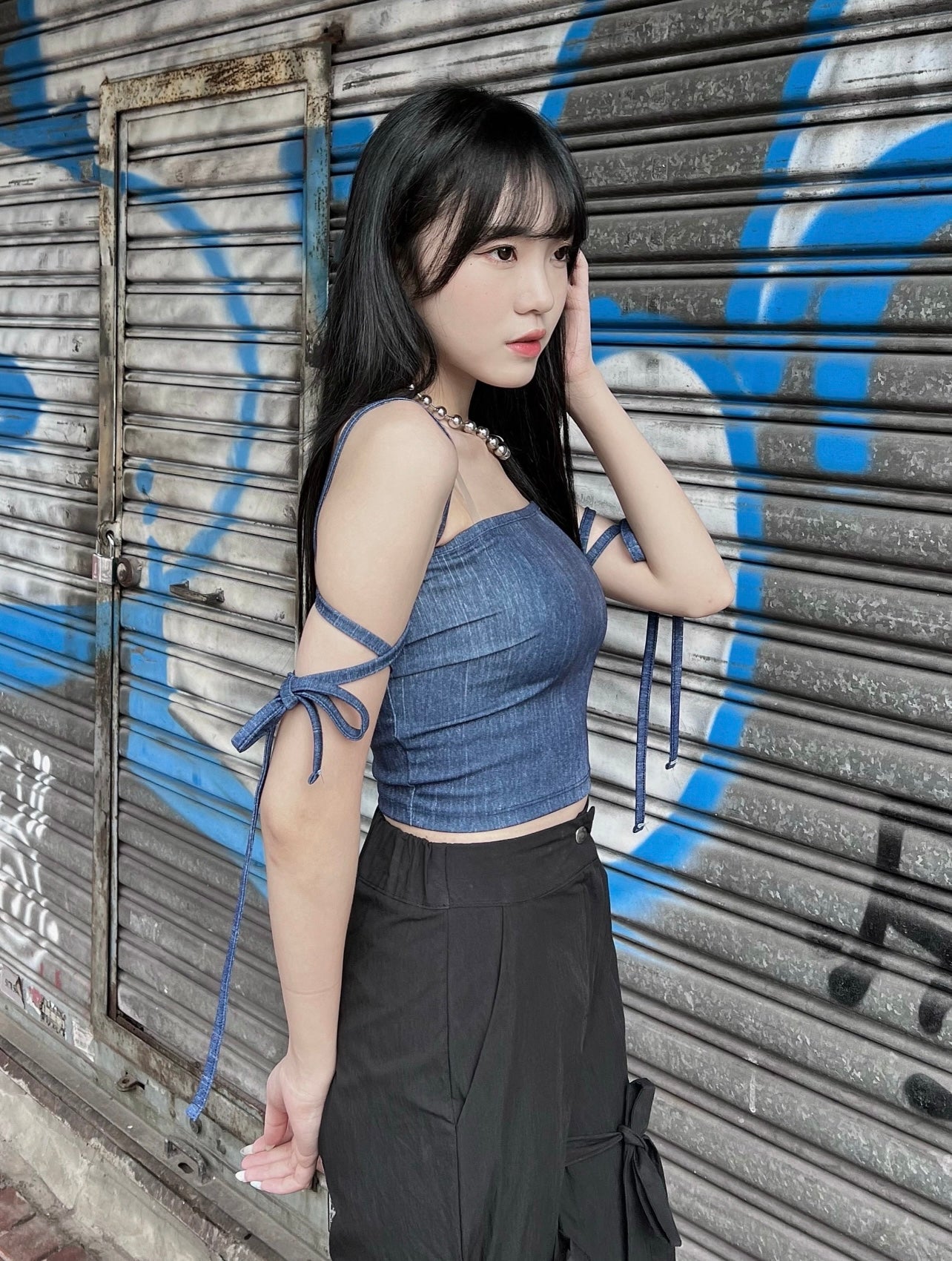 Bella ribbon tube top