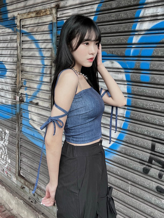 Bella ribbon tube top