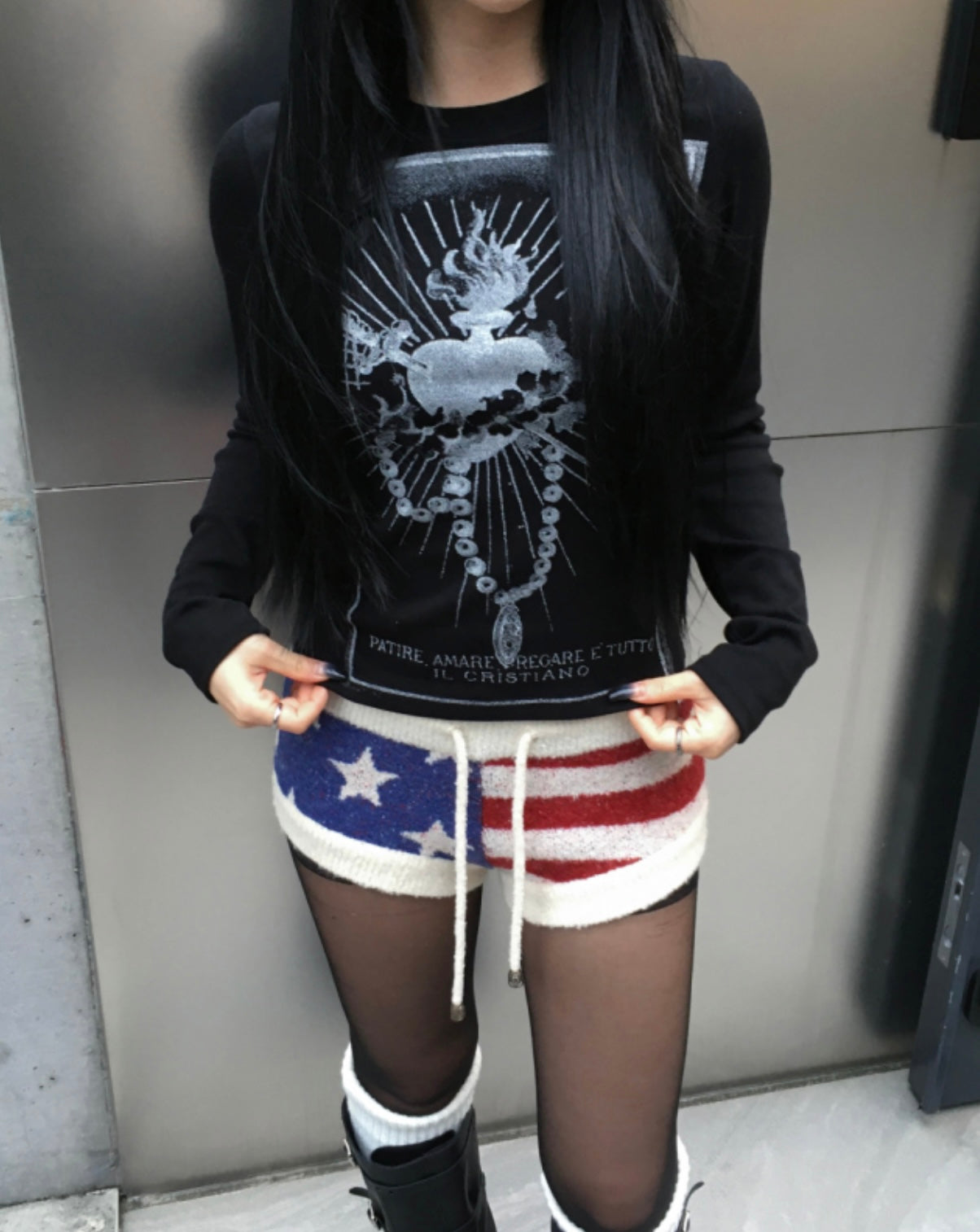 Sword & Heart print long sleeve