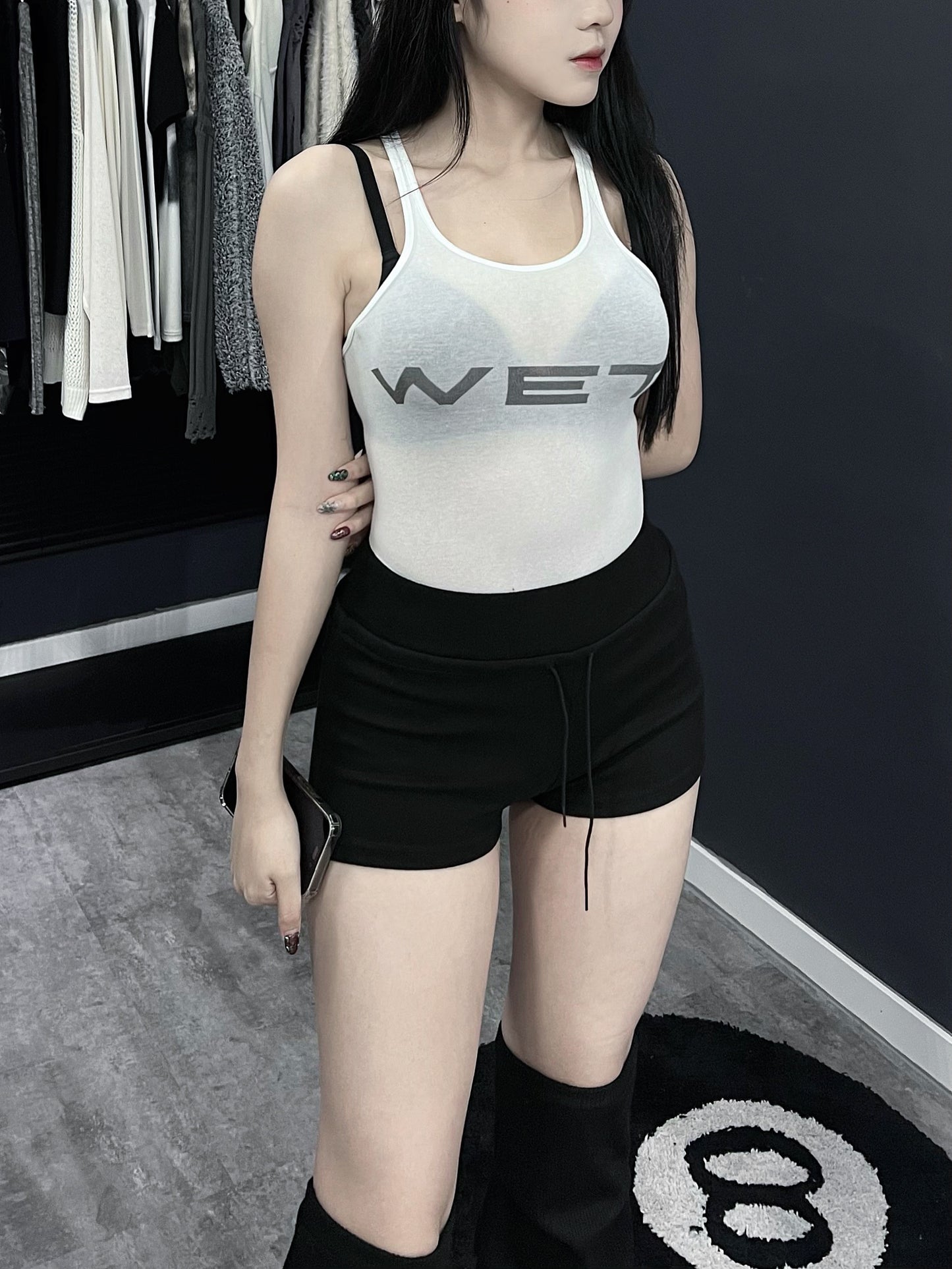 skinny sporty shorts