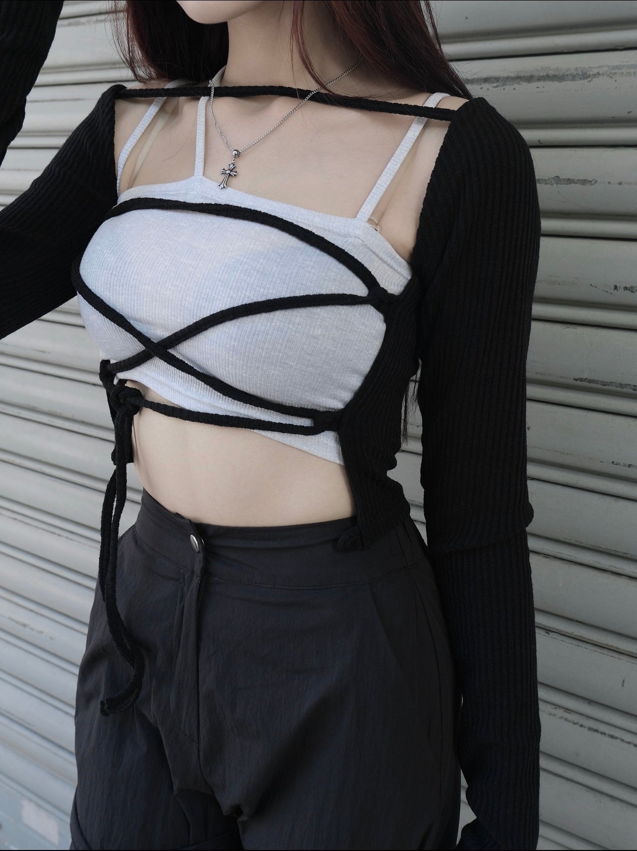 Anna cross tie top