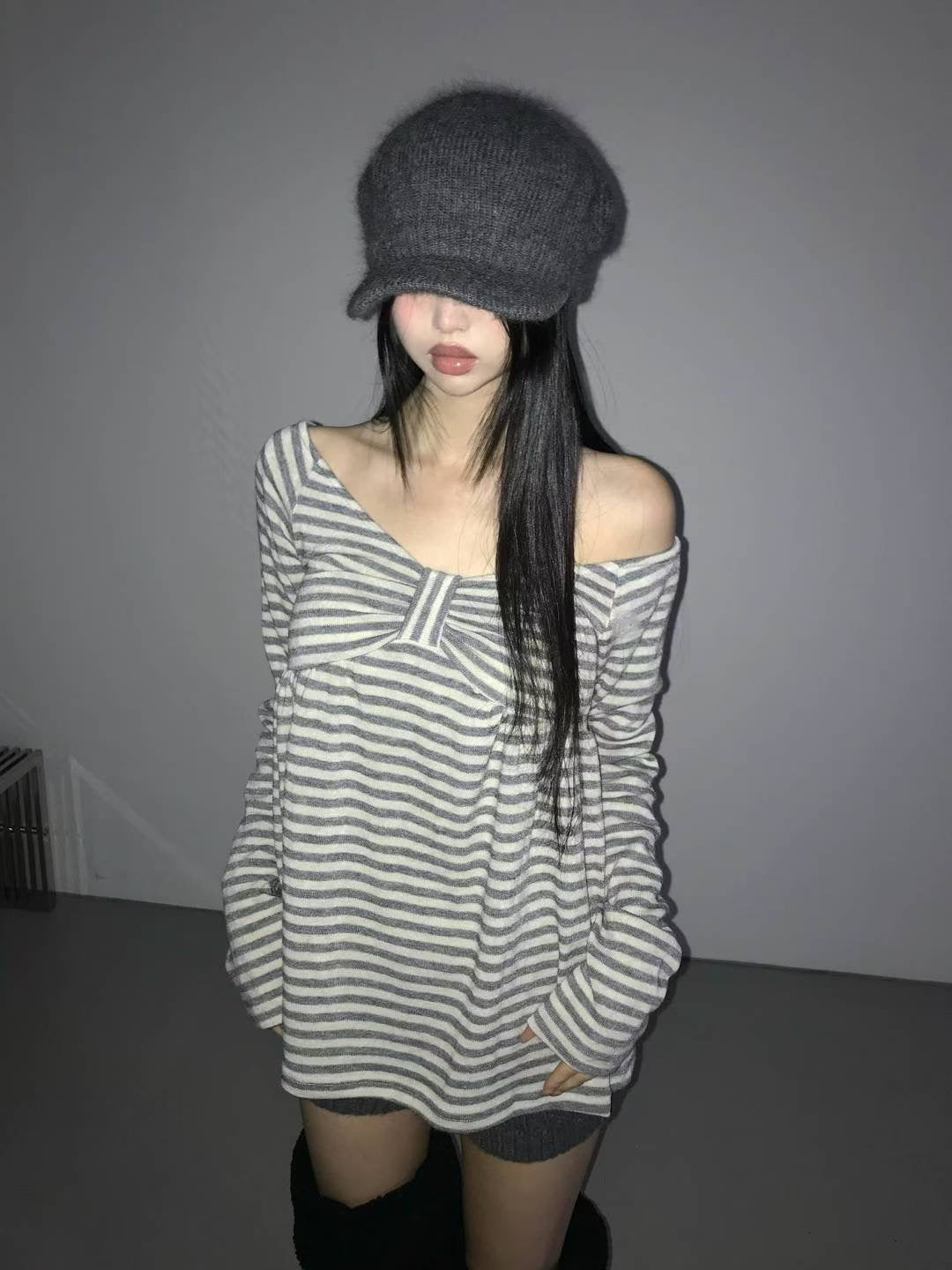 海馬毛報童帽