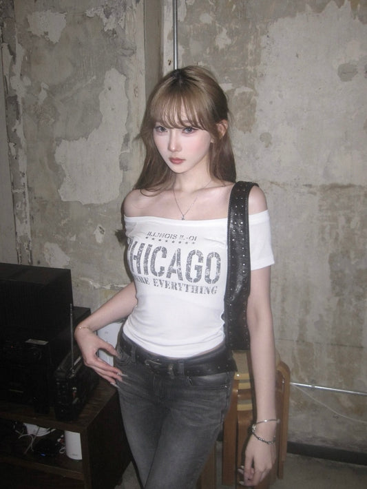 Chicago freestyle off shoulder top