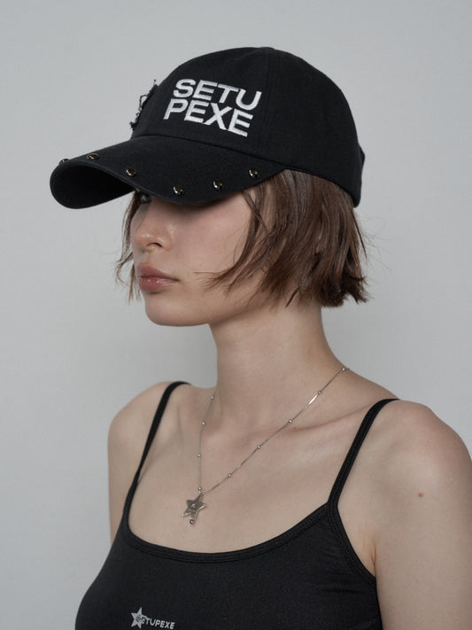 [ SETUPEXE ] STUDDED LOGO BALL CAP