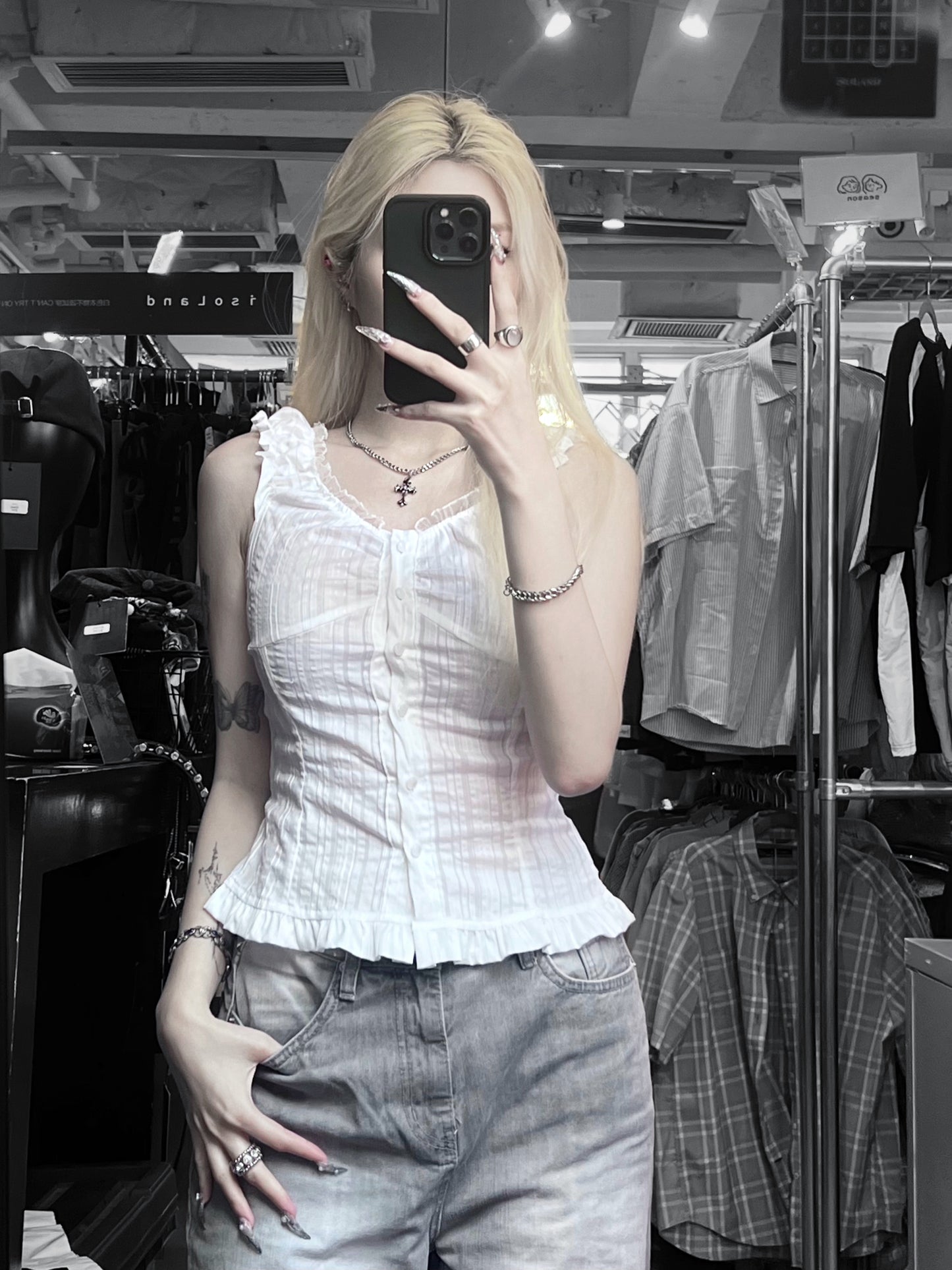 2way ruffle tank